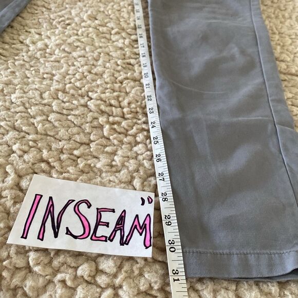 Old Navy Grey Low Rise Cotton Blend Career Ankle Straight Leg Zip Pants Size 6 - Picture 10 of 11